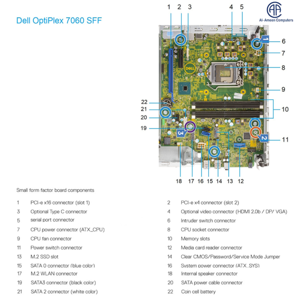 DELL desktop computer motherboard 7060SFF-alameencomputers