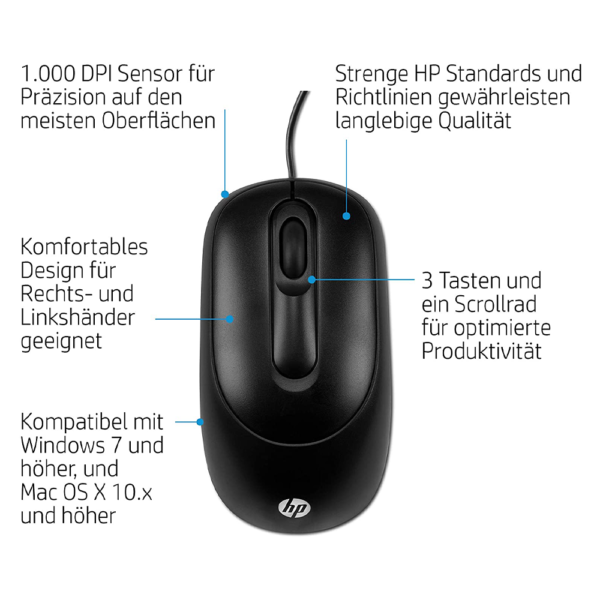 HP wired mouse-alameencomputers